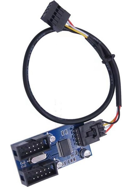 1&#39;den 2 Adaptör Kablosu Anakart 9pin Konnektörü USB Pimi Fiş ve Oynat Anakart Adaptör Kablosu (Yurt Dışından) fiyatları