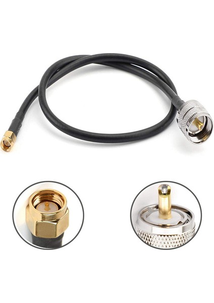 1pcs RG58 Kablo Uhf SO239 Kadın - Sma Erkek Konnektörü Rf Koaksiyel Düz Uzatma Kablosu, 50CM (Yurt Dışından) indirimleri