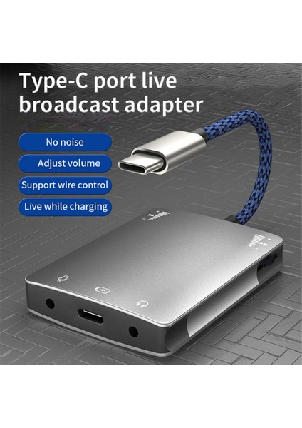 USB C Canlı Ses Kartı Hoparlör Huawei/samsung Kulaklık Yüksek Kaliteli Canlı Dönüştürücü Için 3.5mm Ses Arayüz Adaptörü (Yurt Dışından) modelleri