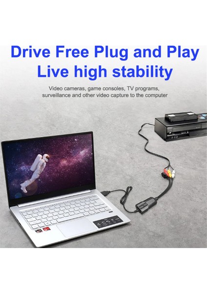 USB 2.0 Video Yakalama Kartı Av Rca Dıgıce - USB Dönüştürücü Taşınabilir Adaptör Video Kablosu Dv/vhs Tv DVD Eve Kullanım 7 (Yurt Dışından) modelleri