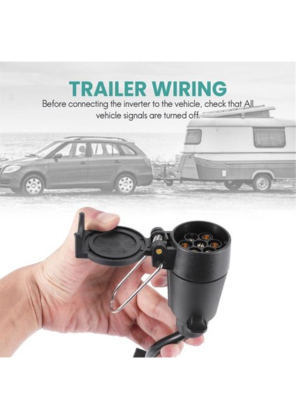 Römork Işık Bizi Avrupa&#39;ya Dönüştürücü 4 Yolu Düz Soket (Amerikan Araç) - 7 Yollu Yuvarlak Soket (Avrupa Fragmanı) (Yurt Dışından)