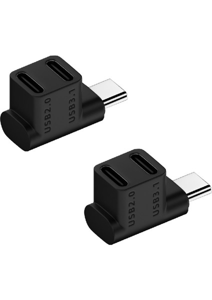 100W USB 3.2 Tip C Erkek Ila Kadın 1 Ila 2 Adaptör Otg 10GBPS Hızlı Veri 4K Tablet Usb-C Şarj Dönüştürücü-A (Yurt Dışından)