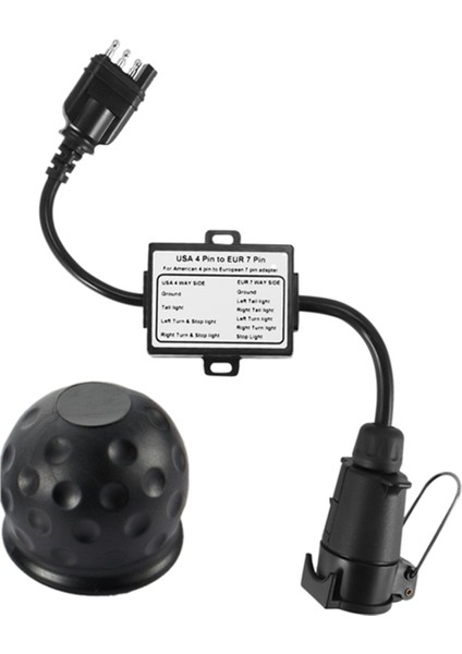 Römork Işık Bizi Avrupa&#39;ya Dönüştürücü 4 Yolu Düz Soket (Amerikan Araç) - 7 Yollu Yuvarlak Soket (Avrupa Fragmanı) (Yurt Dışından) fiyatları