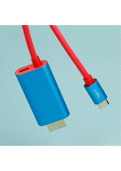 Nintendo Anahtarı Için PD60W Güç Bağlantı Noktasına Sahip C Tip C-Hdmı Uyumlu Kablo 4K 30Hz USB C Ila HDMI Uyumlu Kablo (Yurt Dışından) modelleri