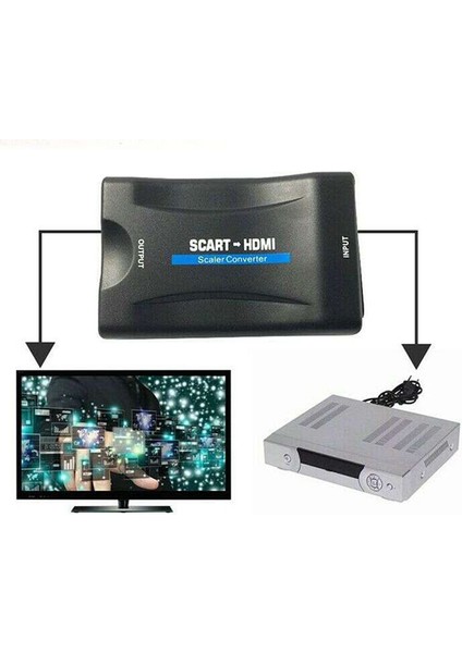 HDMI Uyumlu Dönüştürücü Scart-Hdmı Uyumlu Dönüştürücü Çok Fonksiyonlu Çok Fonksiyonlu Video Dönüştürücü, B (Yurt Dışından) indirimleri