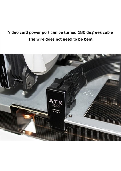 4X8PIN 40 Serisi Grafik Kartı Atx3.0 12VHPWR 12+4p 600W 180 Derece Güç Dönüştürücü 4080 4090 Grafik Kartı Gümüş (Yurt Dışından) modelleri