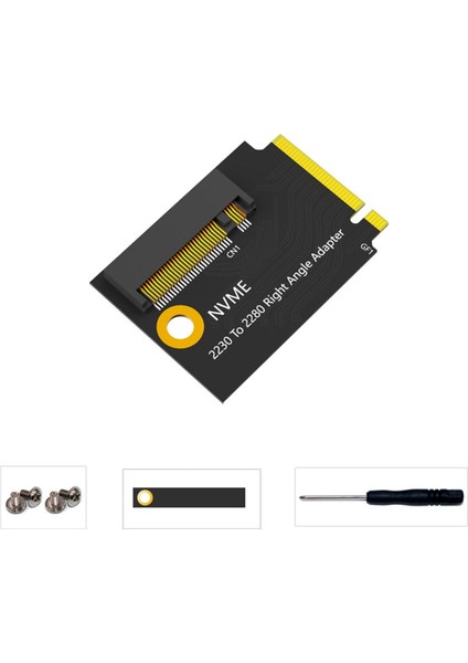 Rog Ally Için Pcıe Için 4.0 M2 Yükseltici Kartı 2230 Ila 2280 Sağ Açılı M.2 Nvme SSD Dönüştürücü Adaptör Kartı Genişletme Kartı (Yurt Dışından)