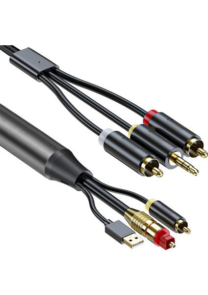 Dijitalden Analog Ses Dönüşüm Kablosu, Dijital Spdıf/optik ve Analog L/r Rca ve 3.5mm Aux Stereo Ses Kablosu (Yurt Dışından)