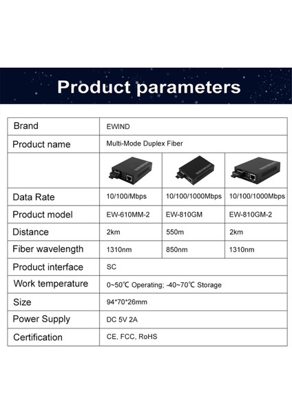 Dahili 1gb Çok Modlu Sc Alıcı-Veren Gigabit Çift Fiber Ortam Dönüştürücü 100/1000M RJ45 Ila 1000BASE-LX 2km Ab Fiş (Yurt Dışından) indirimleri