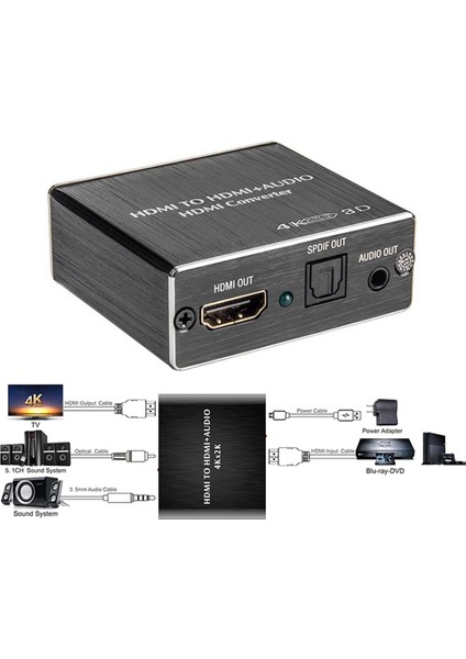 HDMI Uyumlu Ses Dönüştürücü Spdıf Audio Extractor Stereo Çıkarcı Optik (Yurt Dışından) fiyatları