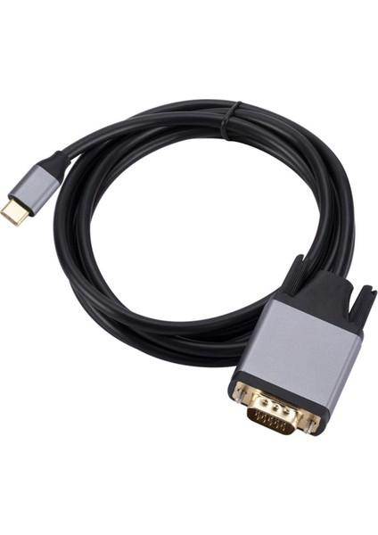 Pc Dizüstü Bilgisayar Monitörü Için C Tipi - VGA Kablosu USB 3.1 - VGA Adaptör 10GBPS Hd Ekran Kablosu (Yurt Dışından)