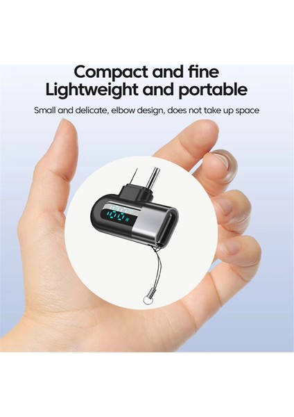 120W Tip C - Tip C Adaptör Dirsek Dijital Ekran USB C Adapatör Hızlı Şarj C Tip C Dönüştürücü Gümüş (Yurt Dışından) fiyatları