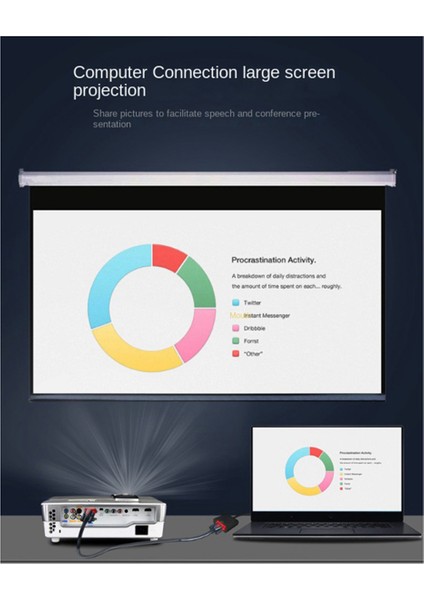 Hd 1080P HDMI ile Uyumlu VGA Dönüştürücü Ses Kablosu ile HDMI ile Uyumlu VGA Video Video Kablosu Dizüstü Bilgisayar Projektörü Için (Yurt Dışından)