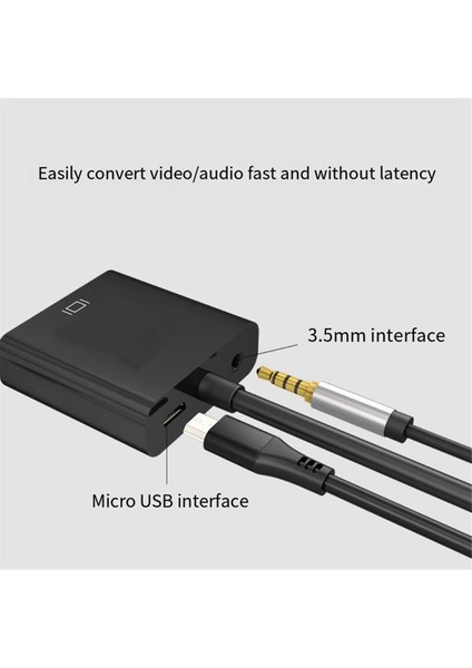 Hd 1080P HDMI ile Uyumlu VGA Dönüştürücü Ses Kablosu ile HDMI ile Uyumlu VGA Video Video Kablosu Dizüstü Bilgisayar Projektörü Için (Yurt Dışından) indirimleri