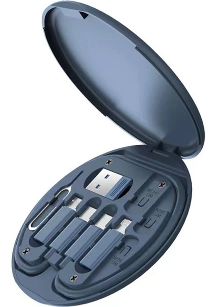 SN06 3in1 Kablo ve Kart Düzenleyici - MAVI-(5796) - TGZ8550-8152