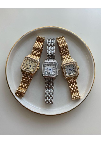 Kadın Kol Saati – Quartz Mekanizma, Çelik Kordon, Mineral Cam, 1 ATM Su Geçirmez Yuvarlak İyon Kaplama Kasa, Şık ve Dayanıklı Tasarım