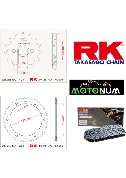 Yamaha Wr 125 09-14 Rk Premium Zincir Dişli Seti - Yüksek Performans ve Uzun Ömür