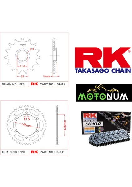 Yamaha Xtz 660 Tenere Rk Premium Zincir Dişli Seti - Yüksek Performans ve Uzun Ömür