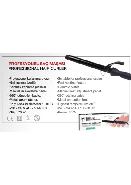 Seramik Kaplı Saç Maşası Profesyonel 25MM MS0047 modelleri