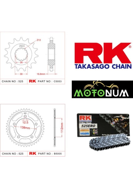 Honda Cbr 600 Rk Premium Zincir Dişli Seti - Yüksek Performans ve Uzun Ömür