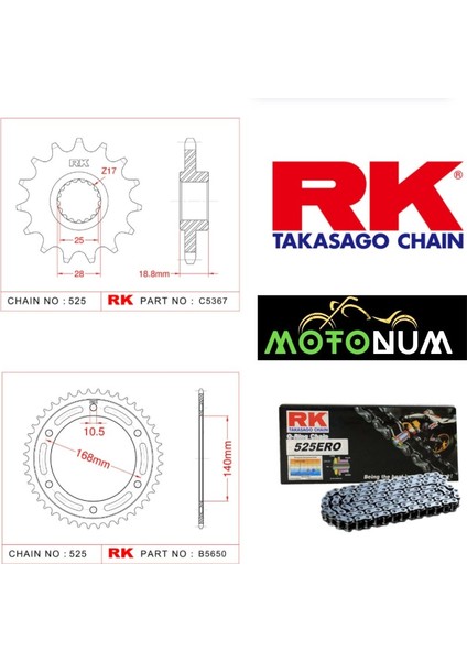 Bmw F 800 Gs Rk Premium Zincir Dişli Seti - Yüksek Performans ve Uzun Ömür