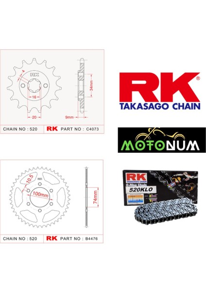 Hyosung Gv 250RK Premium Zincir Dişli Seti - Yüksek Performans ve Uzun Ömür