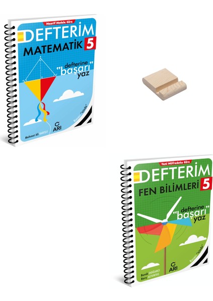 5. Sınıf Matematik ve Fen Bilimleri Defterim + Telefon Standı