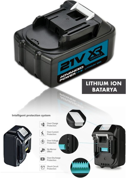 Şarjlı Akülü Yedek Batarya 21V modelleri