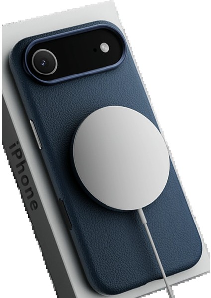 iPhone 17 Air Wonder Deri Magsafe Kapak - LACIVERT-(5796) - BKS9525-9883 modelleri