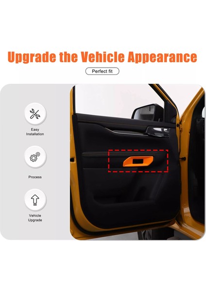 2023 2024 Araba Kapı Kol Dayama Kapağı Çerçevesi Turuncu (Yurt Dışından) indirimleri