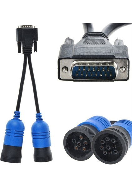 6pin 9pin Y Deutsch Adaptör Kamyon Tanı Konnektör Kablosu (Yurt Dışından) modelleri