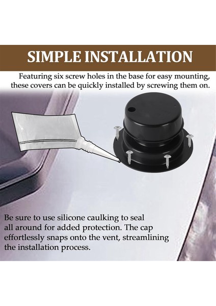 2 Paket Rv Tavan Havalandırma Kapağı Kiti Rv Römork Tavan Havalandırma Kapağı Siyah (Yurt Dışından) indirimleri