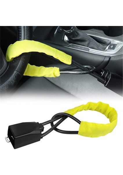 Araba Direksiyon Kilidi Evrensel Emniyet Kemeri Hırsızlık Önleyici Kilit Siyah (Yurt Dışından) indirimleri