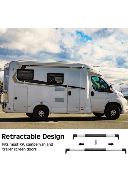 Rv Ekran Kapısı Kolu Tutma Çubuğu 21-58 Ila 28-58 Inç Arasında Ayarlanabilir (Yurt Dışından) modelleri