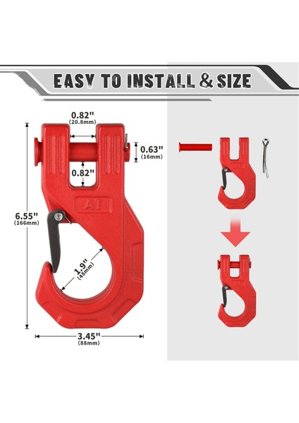 38IN Vinç Kancası Ağır Hizmet Tipi Sentetik Halat Vinç Kablosu Atv Utvb (Yurt Dışından) fırsatları