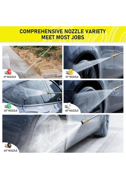 5 Basınçlı Yıkama Makinesi Nozul Ucu 14IN Hızlı Bağlantılı Köpük Topu (Yurt Dışından)