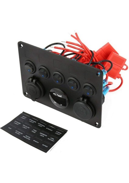 5 Çeteli Anahtar Paneli 12V24V Sıralı Sigorta Kutusu LED Anahtar Paneli (Yurt Dışından) fiyatları