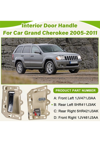 Araba Iç Kapı Kolu Arka Sol 5HR411J3AK (Yurt Dışından) indirimleri