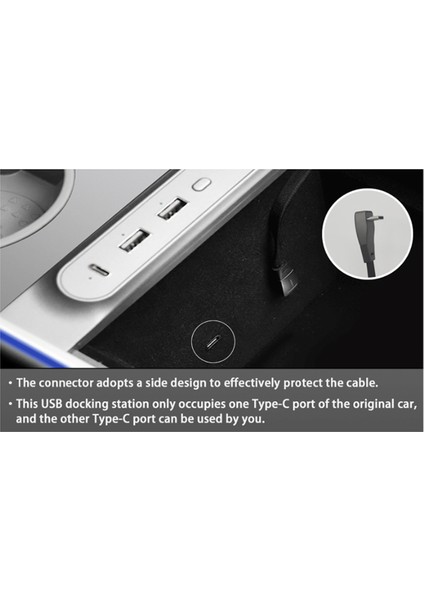 Y 21-23 Için 27W Orta Konsol USB Hub Yerleştirme Istasyonu (Yurt Dışından) fiyatları