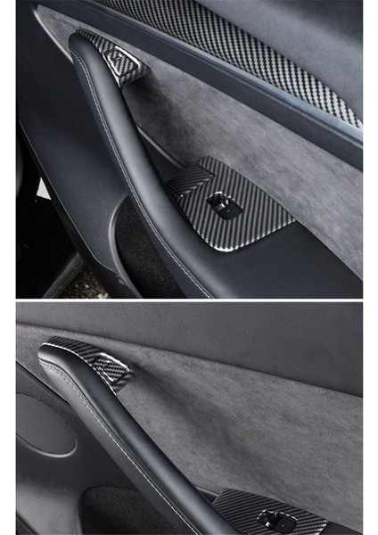 Model 3 Y Için 14 Adet Cam Kaldırma Paneli Düğmesi Dekoratif Etiketler (Yurt Dışından)