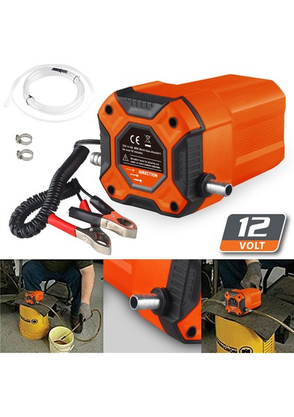 12V Elektrikli Yağ Emiş Pompası Yağ Pompası Yakıt Dağıtımı Evrensel (Yurt Dışından)