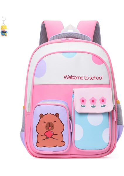 Çocuk Sırt Çantası Karikatür Okul Çantası Erkek Kız Kapibala Sırt Çantası Prenses Elsa Öğrenci Okul Çantası (Yurt Dışından)