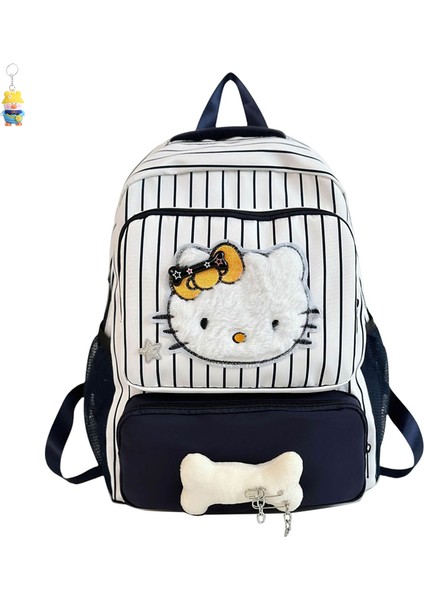 Sevimli Kt Kedi Karikatür Sırt Çantası Ortaokul Öğrencisi Okul Çantası Çok Yönlü Lise Öğrencisi Rahat Sırt Çantası Büyük Kapasiteli (Yurt Dışından)