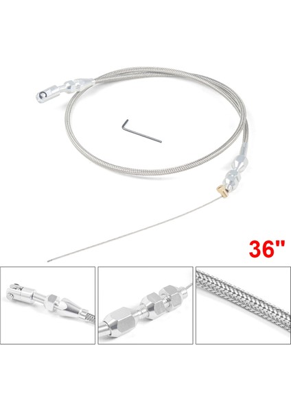 36 Inç Gaz Kelebeği Gaz Kablosu Takımı Paslanmaz Çelik Örgülü (Yurt Dışından) fırsatları