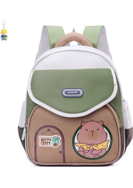 Karikatür Çocuk Çantası Birinci Sınıf Erkek ve Kız Çocukları Kapibala Omurga Koruyucu Sırt Çantası (Yurt Dışından)