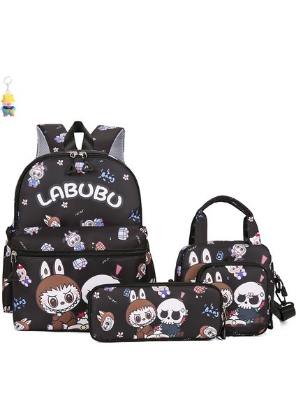 Karikatür Okulçantası Dört Parçalıçocuk Sırtçantası Sevimliöğrenci Okulçantası Büyük Kapasiteli Erkek ve Kız Sırtçantası (Yurt Dışından)