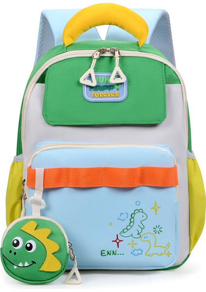 Kontrast Renkli Anaokulu Okul Çantası Kızlar Hafif Nefes Alabilir Omurga Koruyucu Çocuk Leke Dayanıklı Sırt (Yurt Dışından)