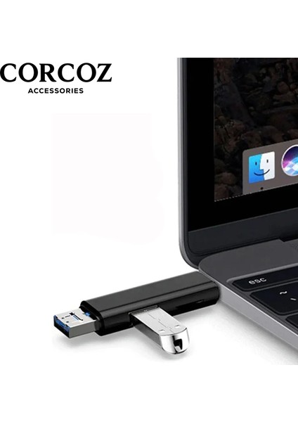 5'i 1 Arada Çok Işlevli USB 3.0 Tip C/usb/mikro Usb/tf/sd Hafıza Kartı Okuyucu Otg Kart Okuyucu - CZ53 fırsatları