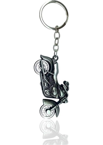 Motosiklet Metal Anahtarlık Gümüş Renk