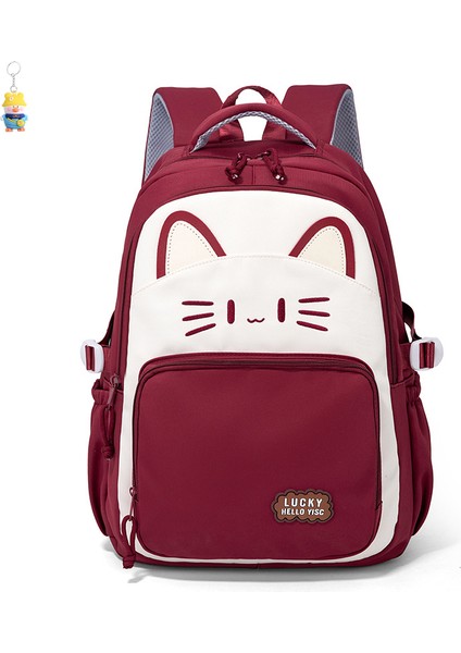 Kedi Sırt Çantası Büyük Kapasiteli Ortaokul Öğrencileri Rahat Çok Yönlü Hafif Okul Çantası (Yurt Dışından)